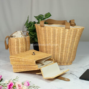 rattan hand bag or carry bag