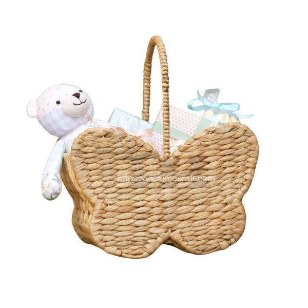 Butterfly Water Hyacinth Storage Basket Wholesale Viettimecraft Manufacture