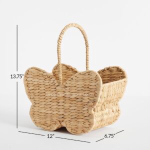 Butterfly Water Hyacinth Storage Basket Wholesale Viettimecraft Manufacture