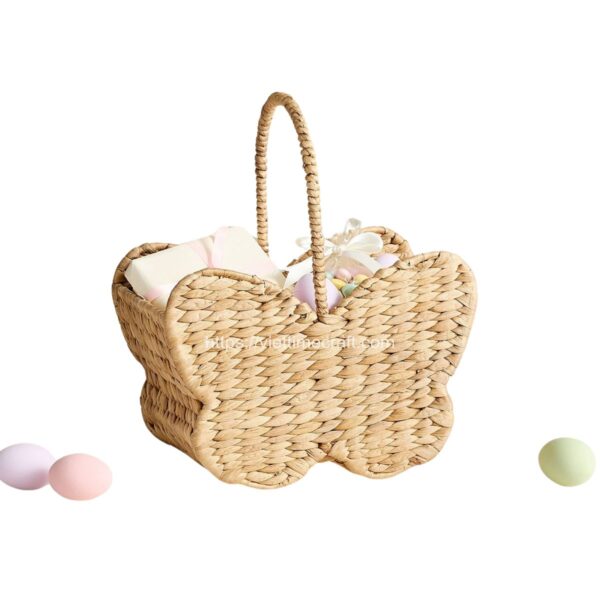 Butterfly Water Hyacinth Storage Basket Wholesale Viettimecraft Manufacture