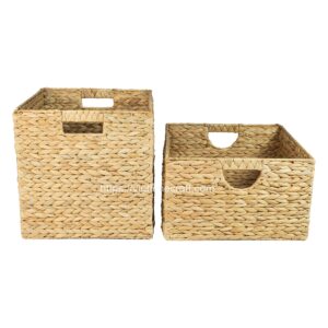 Foldable Water Hyacinth Baskets for easy transportation and low shipping cost