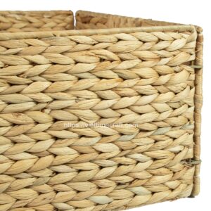 Foldable Water Hyacinth Baskets for easy transportation and low shipping cost