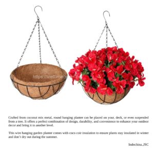 semicircular coconut coir pot, planter basket