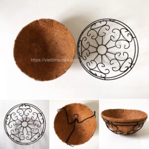 semicircular coconut coir pot, planter basket