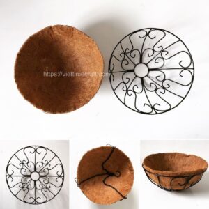 semicircular coconut coir pot, planter basket