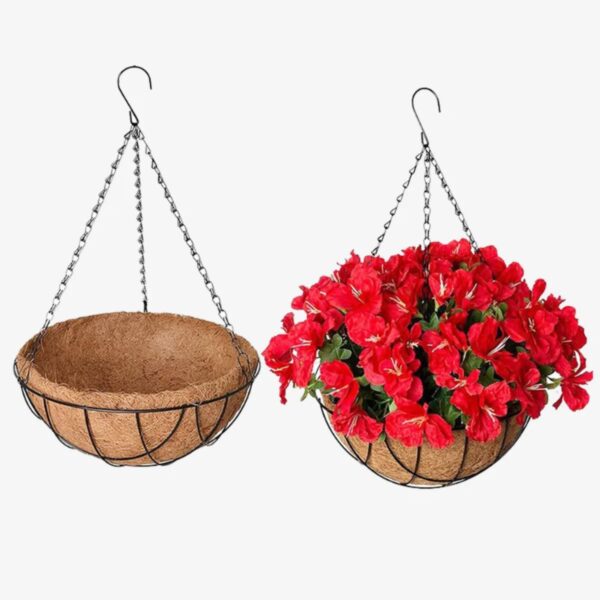 semicircular coconut coir pot, planter basket