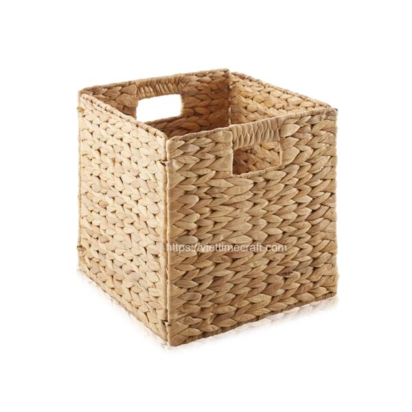 Foldable Water Hyacinth Storage Basket Wholesale