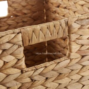 Foldable Water Hyacinth Storage Basket Wholesale