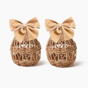 rattan Easter eggs for table settings Easter home decor egg hunter wholesale