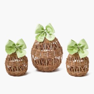 rattan Easter eggs for table settings Easter home decor egg hunter wholesale