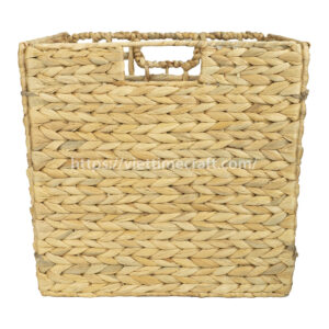 Foldable Water Hyacinth Storage Basket Wholesale
