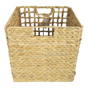 Foldable Water Hyacinth Storage Basket Wholesale