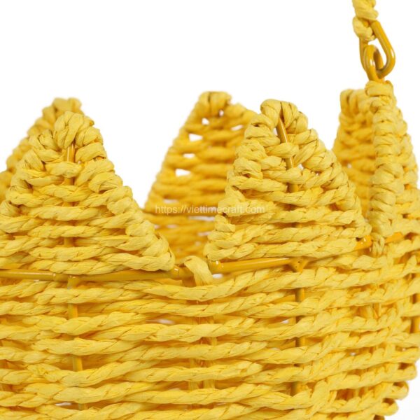 Easter theme Woven Rope Egg Gift Basket With Handle