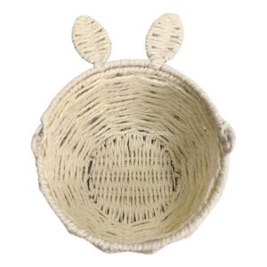 Foldable Straw Bunny Storage Basket For Easter Vietnam Manufacturer