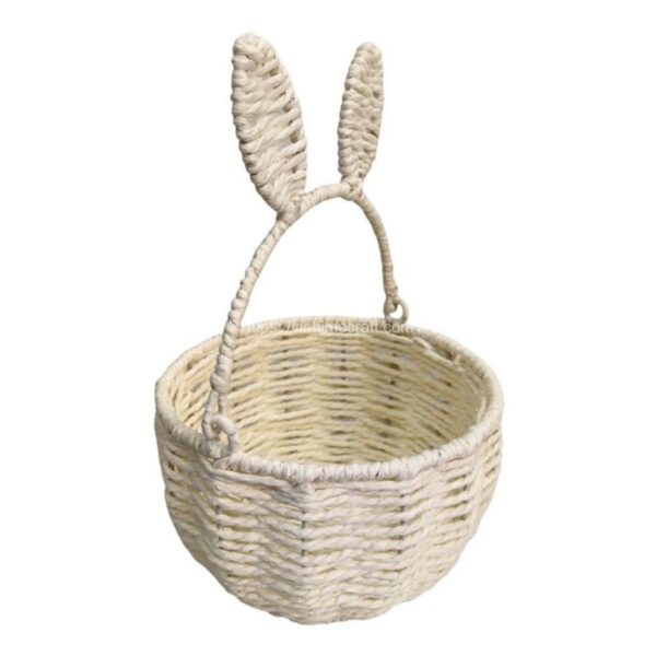 Foldable Straw Bunny Storage Basket For Easter Vietnam Manufacturer