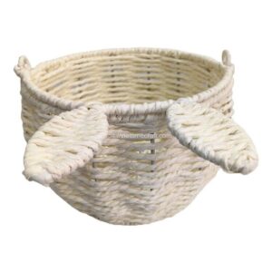 Foldable Straw Bunny Storage Basket For Easter Vietnam Manufacturer