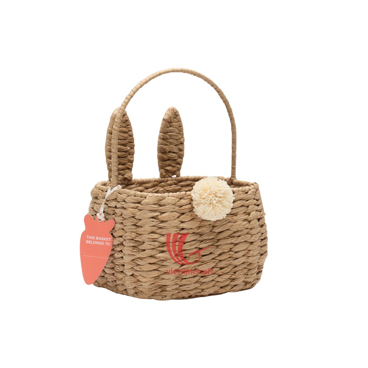 Bunny Shape Water Hyacinth Storage Basket