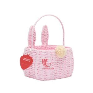 Bunny Shape Water Hyacinth Storage Basket