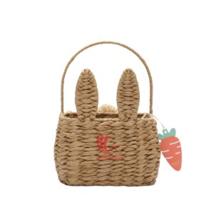 Bunny Shape Water Hyacinth Storage Basket