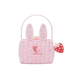 Bunny Shape Water Hyacinth Storage Basket