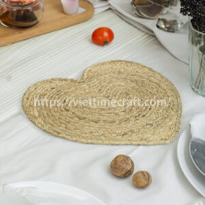 Water Hyacinth Placemat Heart Shape