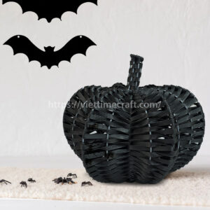 Wicker Pumpkin For Halloween