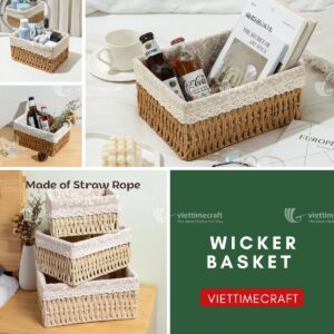 wicker straw rope basket woven basket