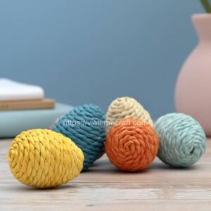 Recycled paper Easter eggs pastel set – biodegradable holiday decor