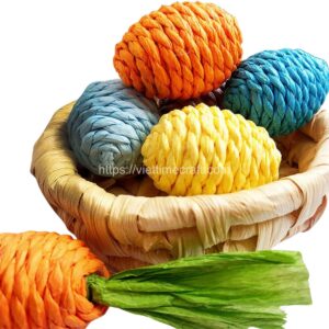 Recycled paper Easter eggs pastel set – biodegradable holiday decor