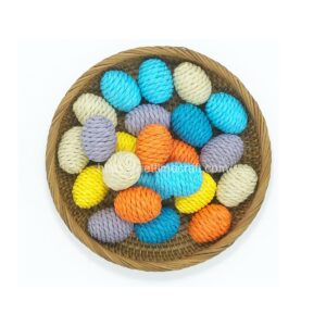 Recycled paper Easter eggs pastel set – biodegradable holiday decor
