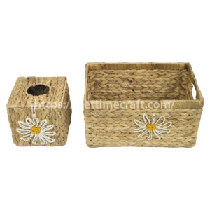 Water Hyacinth Set Tissue Box Mix Basket Save Space Shipping