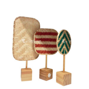 Handwoven Bamboo Fan, Tabletop Christmas Decor Edition, bamboo Christmas decor, handwoven fan tabletop, eco-friendly holiday decoration, handmade bamboo fan Vietnam, Christmas table ornament, rustic bamboo gift, natural Christmas centerpiece, bamboo holiday accent, Vietnamese handicraft fan