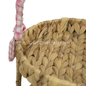 2-Tier Rattan Serving Tray with Decorative Bow