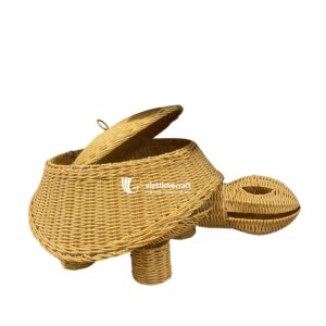 Wicker Turtle Basket – Handwoven Decorative Storage Viettimecraft wholesale