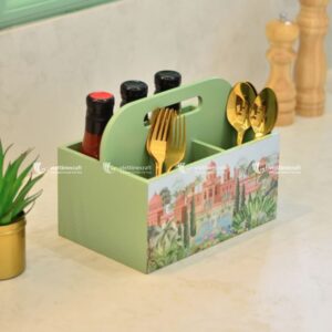 lacquer kitchen tray, cutlery holder, tissue box lacquer, lacquer organizer set, oriental kitchen decor, handmade kitchen decor, Vietnam lacquerware, serving tray set, kitchen storage gift, lacquer home decor
