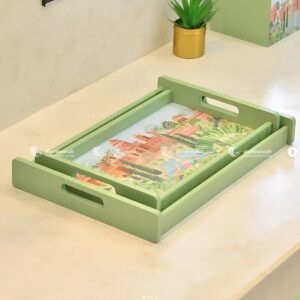 lacquer kitchen tray, cutlery holder, tissue box lacquer, lacquer organizer set, oriental kitchen decor, handmade kitchen decor, Vietnam lacquerware, serving tray set, kitchen storage gift, lacquer home decor