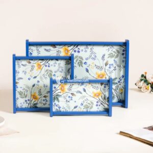 Set Lacquer Tray, Wood Serving Tray, Nesting Tray Viettimecraft Manufacturer