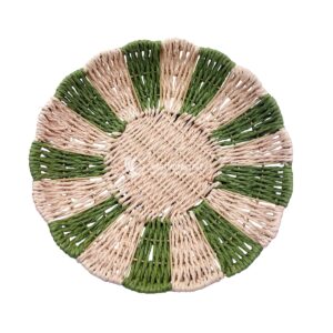 recycled paper basket, eco-friendly bowl basket, handmade storage tray, striped woven bowl, biodegradable fruit holder, sustainable paper basket, handwoven decorative tray, artisan paper basket, zero waste basket decor