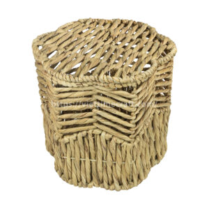 Scalloped Water Hyacinth Laundry Basket