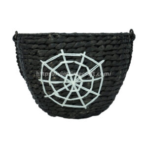 Water Hyacinth Candy Basket Embroidered Spider Web Basket