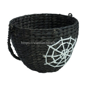 Water Hyacinth Candy Basket Embroidered Spider Web Basket