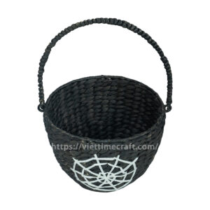 Water Hyacinth Candy Basket Embroidered Spider Web Basket