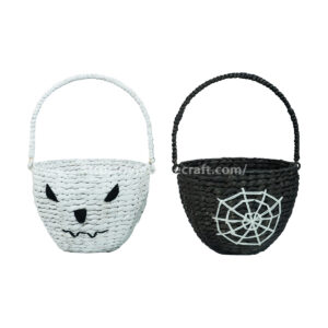 Water Hyacinth Candy Basket Embroidered Spider Web Basket