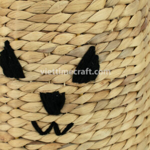 halloween ghost decor, water hyacinth ghost, eco halloween decoration, handwoven spooky basket, halloween natural decor, handmade ghost ornament, ghost shaped basket, halloween kids decor, sustainable halloween, vietnam handicraft