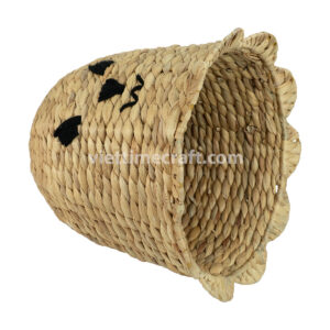 halloween ghost decor, water hyacinth ghost, eco halloween decoration, handwoven spooky basket, halloween natural decor, handmade ghost ornament, ghost shaped basket, halloween kids decor, sustainable halloween, vietnam handicraft