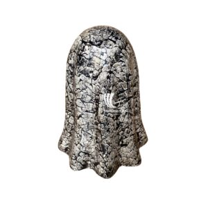 Halloween ghost sculpture, handmade Halloween decor, eggshell mosaic figurine, spooky home decoration, eco-friendly Halloween crafts, handcrafted ghost statue, artisan Halloween ornaments, paper core ghost decor, wholesale holiday decorations, Vietnam handmade crafts