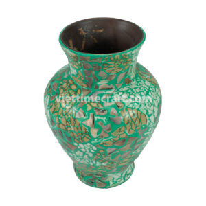mother of pearl vase, mosaic lacquer vase, handmade decorative vase, Vietnamese lacquerware, luxury home décor vase, shell inlay vase, artisan flower vase, eco-friendly handmade vase, wholesale lacquer vases, handmade vase supplier Vietnam