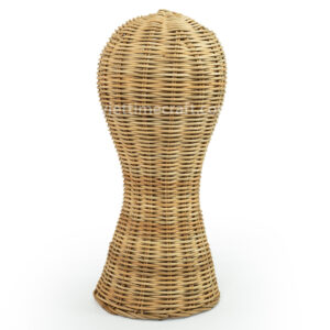 rattan mannequin, wicker mannequin head, natural display stand, handmade mannequin, eco-friendly mannequin, wicker hat display, wig stand rattan, artisan mannequin Vietnam, handicraft mannequin display, wholesale rattan mannequin