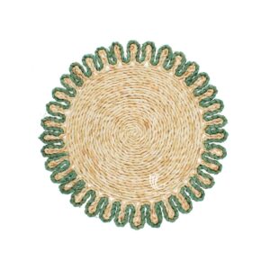 water hyacinth placemat, eco-friendly coaster, natural table mat, handcrafted placemat set, sustainable home decor, woven dining accessories, Vietnam handicrafts, B2B tableware supplier, handmade table decor, rustic coaster set placemats and coasters