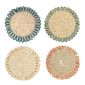 water hyacinth placemat, eco-friendly coaster, natural table mat, handcrafted placemat set, sustainable home decor, woven dining accessories, Vietnam handicrafts, B2B tableware supplier, handmade table decor, rustic coaster set placemats and coasters